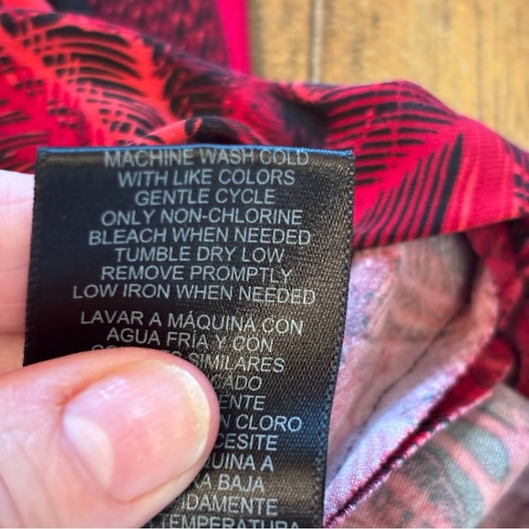 Norma Kamali Faux Wrap Jersey Dress, Feather Print, Medium, Office Cocktail - Picture 13 of 16